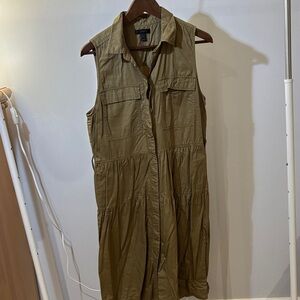 J. Crew Khaki dress-super cute with pockets & belt loops